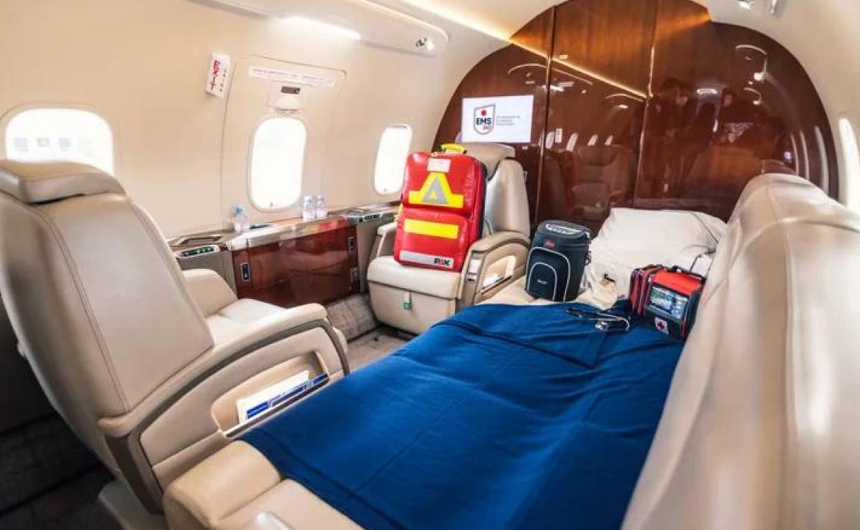 Traslado de Oliver los aviones medicalizados funcionan como una UCI en